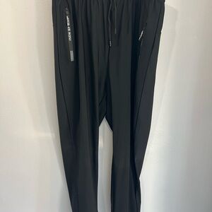 Men's Black Joggers with Zipper Pockets
